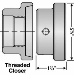 Hardinge® (5C) 5" Threaded Closing Ring, Regular Depth