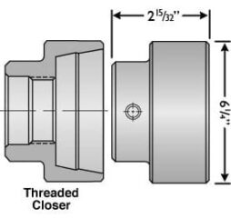 Hardinge® (5C) 5" Threaded Closing Ring, Extra Depth