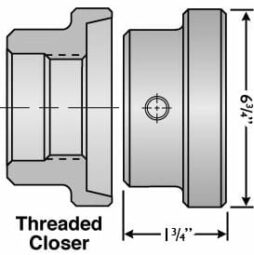 Hardinge® (5C) 6" Threaded Closing Ring, Regular Depth