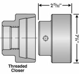 Hardinge® (5C) 6" Threaded Closing Ring, Extra Depth