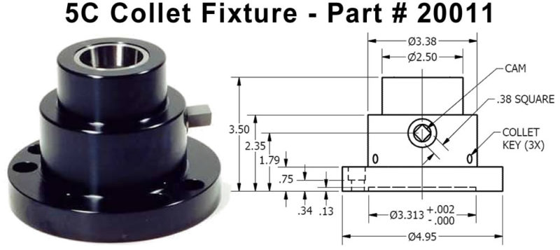5C, 16C Or 3J Single Station Collet Fixtures 2 5C Single Station Collet Fixtures