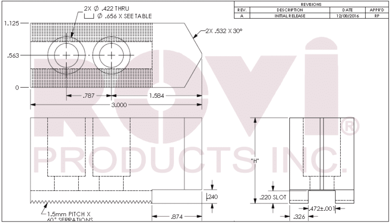 For 6&Quot; Diameter Chuck/Standard Jaw (With .473&Quot; Slot) 1 651 06 Series