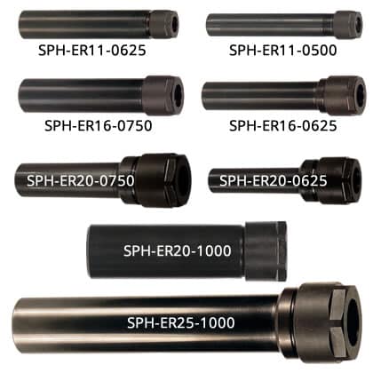 Short ER Collet Holders 2 Short ER Collet Holders