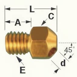 Spray Tips ANGLED (for Tapped Coolant Nozzles)