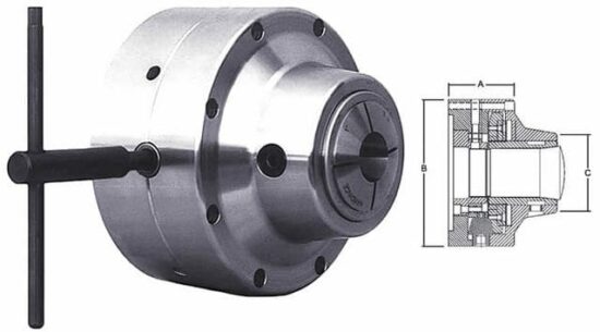 Wrench Operated Collet Chucks For 5C,16C &Amp; 3J Collets 2 Wrenchopcollchck3
