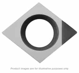 PCD TIPPED-ONE CORNER 80 DEG DIAMOND INSERT-.250 IC .075 THICK .015 CORNER RADIUS WITH SCREW PCD TIPPED FOR NON-FERRIOUS MATERIALS - 1 PER PACK