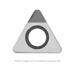 1 PAK TRIANGLE 60 DEG 0.250 IC 0.096 THICK W/ A 0.015 RADIUS CARBIDE INSERT W/ SCREW PCD TIPPED ONE CORNER FOR NON-FERRIOUS MATERILAS