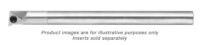 Carbide Shank Right Handed 5 Degree Lead Angle Boring Bar With Out Flat 0.560 Min Hole 0.500 Shank Dia 6 5/8 Oal T8+Key T8+Screw