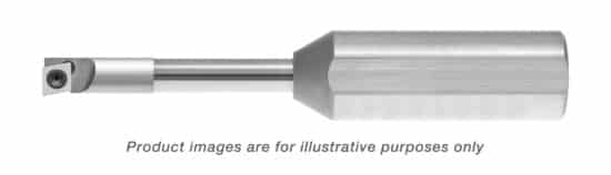 CARBIDE SHANK RIGHT HANDED STEP 0 DEGREE LEAD BORING BAR WITH FLAT 0.220 MIN HOLE 0.500 SHANK DIA 2.800 OAL T6+KEY T6+SCREW