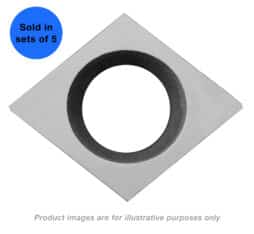 CARBIDE INSERT UNCOATED 80 DEG DIAMOND - .250 IC .075 THICK .007 CORNER RADIUS WITH SCREWS - 5 PER PACK