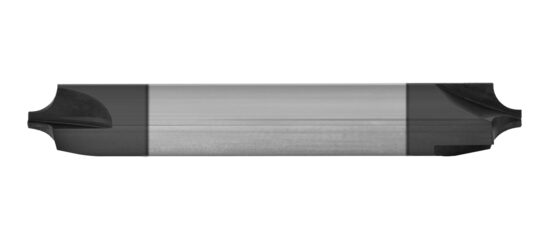 CR375094A CORNER ROUNDING END MILL SOLID CARBIDE ALTiN COATED R0.094 (.150 MINOR DIA). x (.114 CUT DEPTH) 3/8 SHANK 2-1/2 OAL