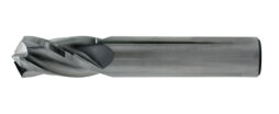 SOLID CARBIDE 4 FLUTE DRILL MILL 120 DEGREE INCLUDED ANGLE .500 SHANK x 3.0 OAL 1.00 OD LENGTH 30 DEG HELIX