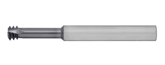 TMLR8-1MMELV LONG REACH THREAD MILL CARBIDE VERSA (AlCrN) (M8-1 PITCH) INTERNAL .234 DIA X .850-NECK (1/4 SHANK) 2-1/2 OAL