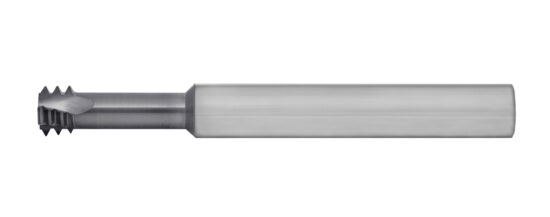 TMLR8-1MMV LONG REACH THREAD MILL CARBIDE VERSA (AlCrN) (M8-1 PITCH) INTERNAL .234 DIA X .600-NECK (1/4 SHANK) 2-1/2 OAL