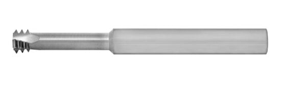 LONG REACH THREAD MILL CARBIDE (M8-1.25 PITCH) INTERNAL .234 DIA X .600-NECK (1/4 SHANK) 2-1/2 OAL