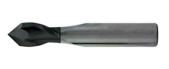 SOLID CARBIDE ALTIN COATED 2 FLUTE DRILL MILL 120 DEGREE INCLUDED ANGLE .500 SHANK x 3.0 OAL 1.00 OD LENGTH 30 DEG HELIX