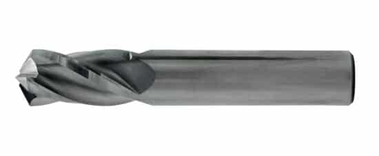 SOLID CARBIDE 4 FLUTE DRILL MILL 120 DEGREE INCLUDED ANGLE .500 SHANK x 3.0 OAL 1.00 OD LENGTH 30 DEG HELIX