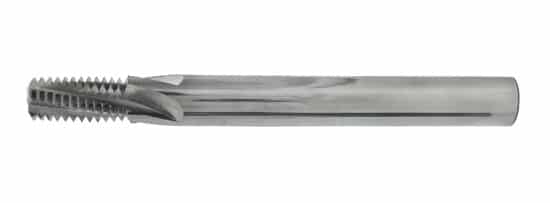 NPSF (DRYSEAL) THREAD MILL CARBIDE ALTiN (2.5 up-8) INTERNAL OR EXTERNAL .740 DIA X 1-1/2 LOC - 4 HELICAL FLUTES (3/4 SHANK X 4 OAL)