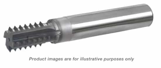 THREAD MILL CARBIDE TIPPED COOLANT THRU TIN (1-1/2-8 MIN ID) INTERNAL OR EXTERNAL .990 DIA X 1 LOC (2.00 REACH) - 6 FLUTES STRAIGHT (1 SHANK X 6 OAL) THREAD MILL CARBIDE TIPPED COOLANT THRU TIN (1-1/2-8 MIN ID) INTERNAL OR EXTERNAL .990 DIA X 1 LOC (2.00 REACH) - 6 FLUTES STRAIGHT (1 SHANK X 6 OAL)