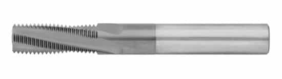 15deg HELICAL THREAD MILL CARBIDE VERSA (AlCrN) (M8-1.25 MIN) INTERNAL ONLY .234 DIA X .659 LOC - 3 FLUTES (6mm SHANK X 58mm OAL) 15deg HELICAL THREAD MILL CARBIDE VERSA (AlCrN) (M8-1.25 MIN) INTERNAL ONLY .234 DIA X .659 LOC - 3 FLUTES (6mm SHANK X 58mm OAL)